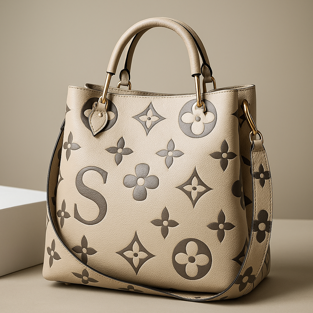 Vellicia Leather Floral Handbag