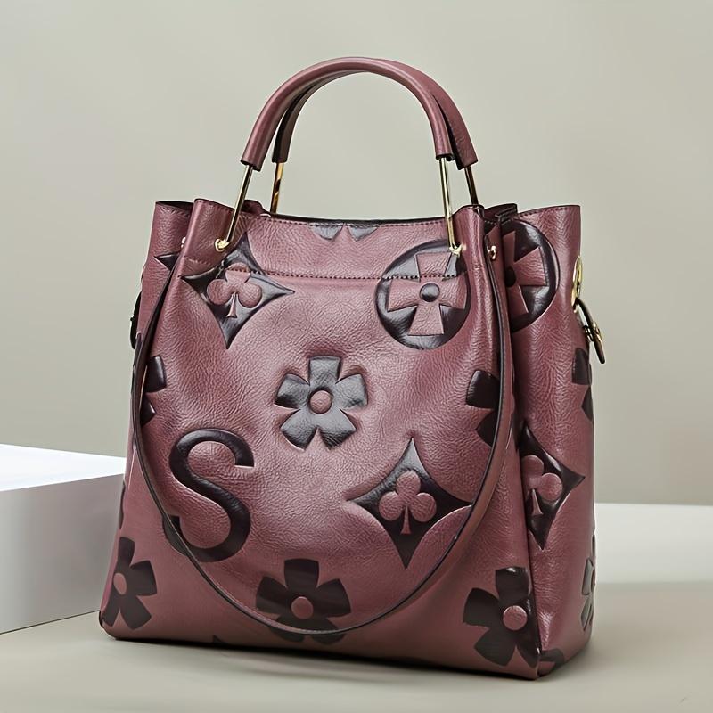 Vellica Floral Leather Handbag
