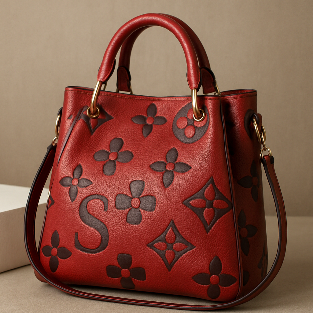 Vellica Floral Leather Handbag