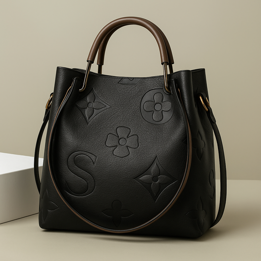 Vellicia Leather Floral Handbag